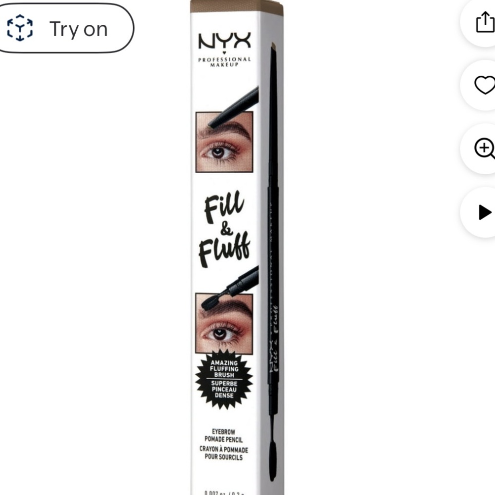 NYX Fill & Fluff Eyebrow Pomade Pencil - Taupe